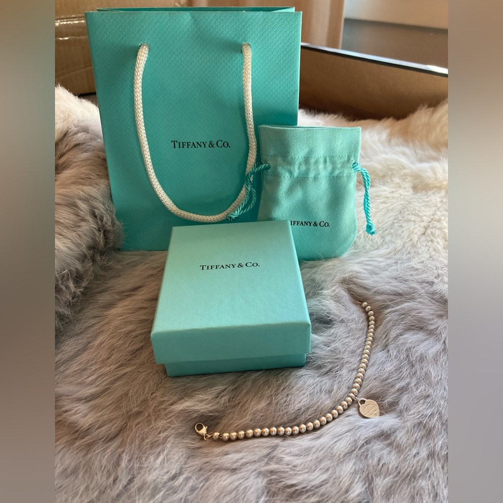 Authentic Return to Tiffany Heart Tag Bead Bracelet